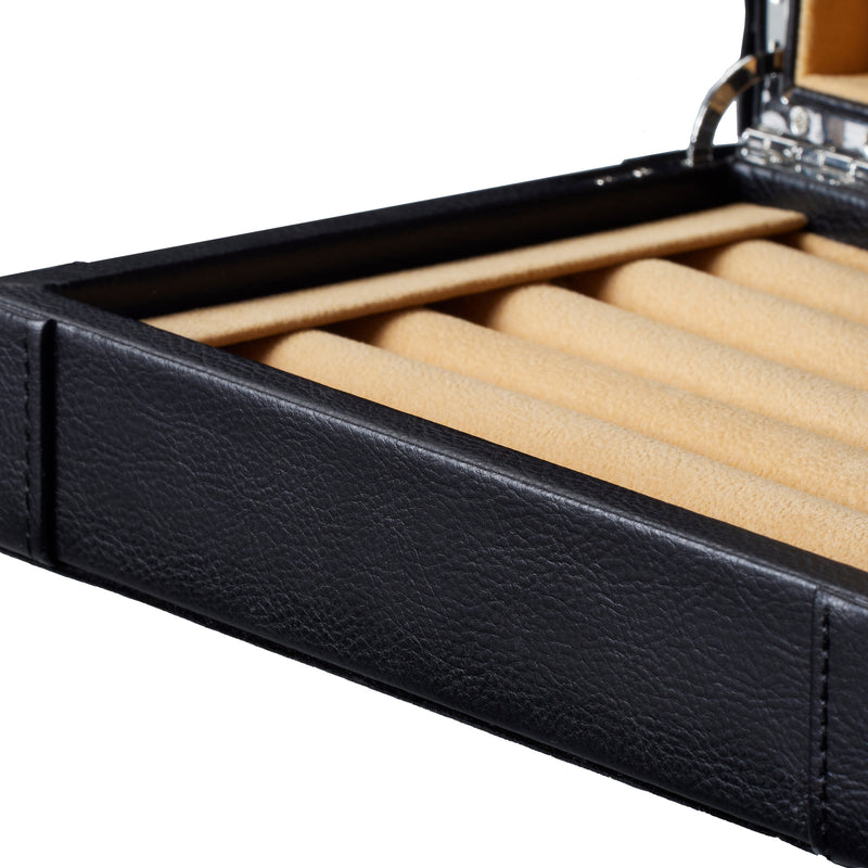 Black Leather Display 25 Cufflink Box