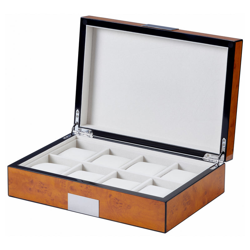 Burl Wooden 8 Watch Box