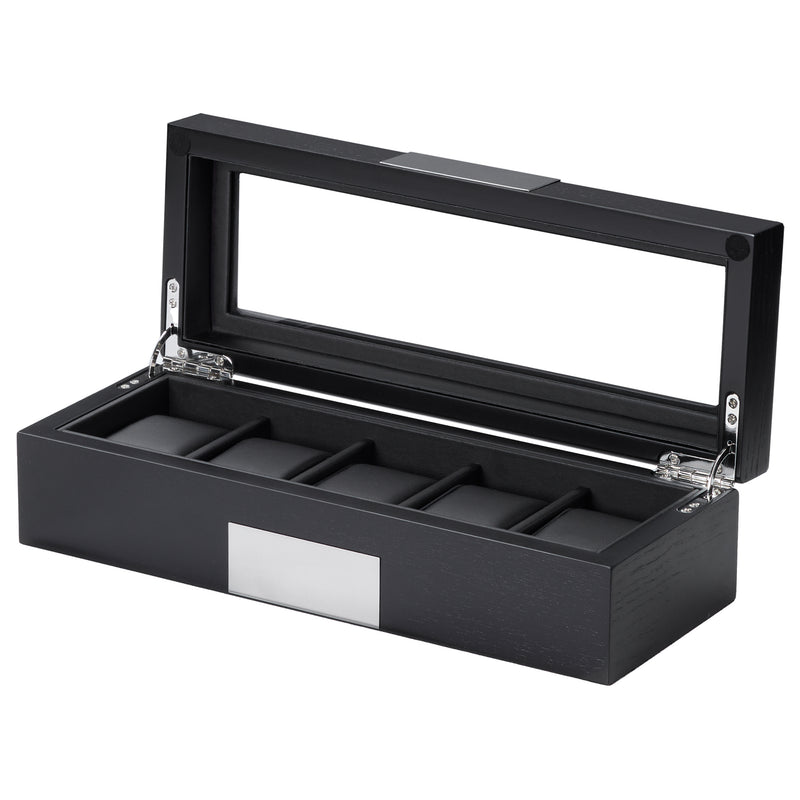 Black Display 5 Watch Box