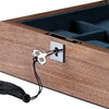 Walnut Wooden 4 Watch Display and Jewellery Lock Box