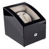 Black Wooden Display 2 Watch Winder + 3 Watch Storage