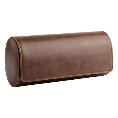 Brown 3 Watch Travel Case