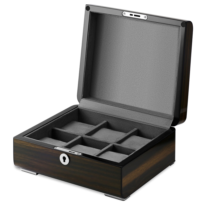 Ebony Gloss 6 Watch Lock Box