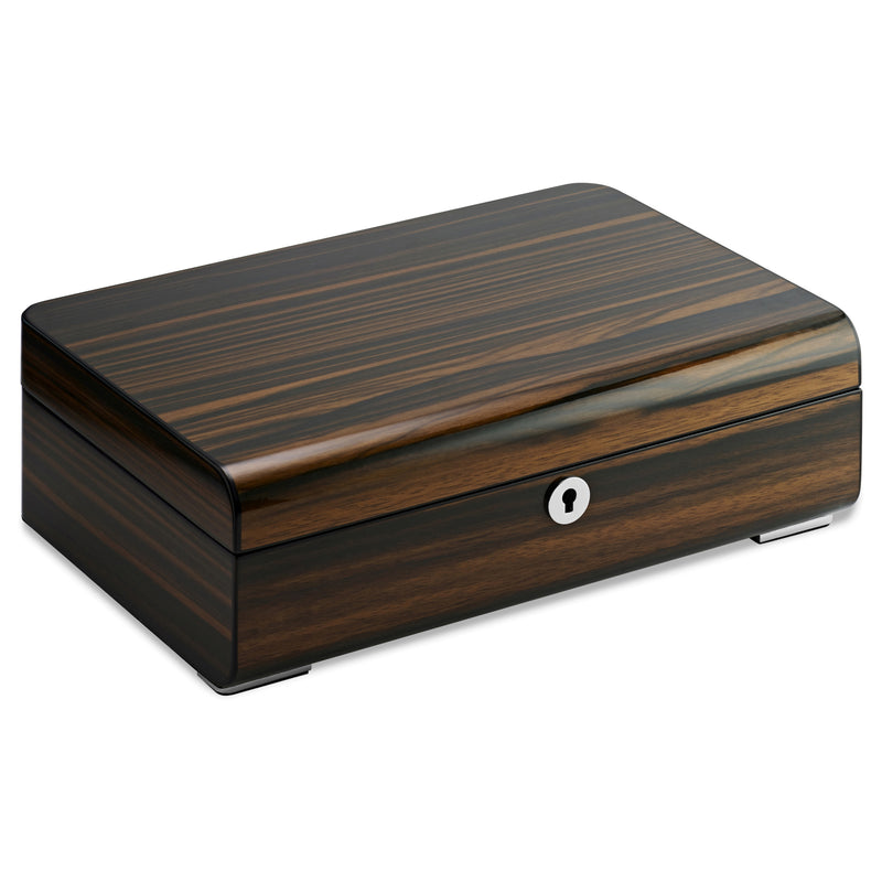 Ebony Gloss 6 Watch and Cufflink Lock Box