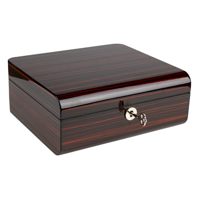 Ebony Wooden 6 Watch Lock Box