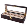 Ebony Display 6 Watch Lock Box