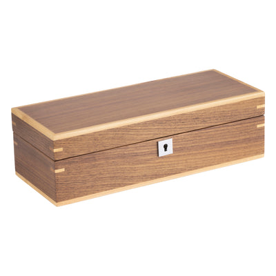 Walnut 5 Watch Lock Box