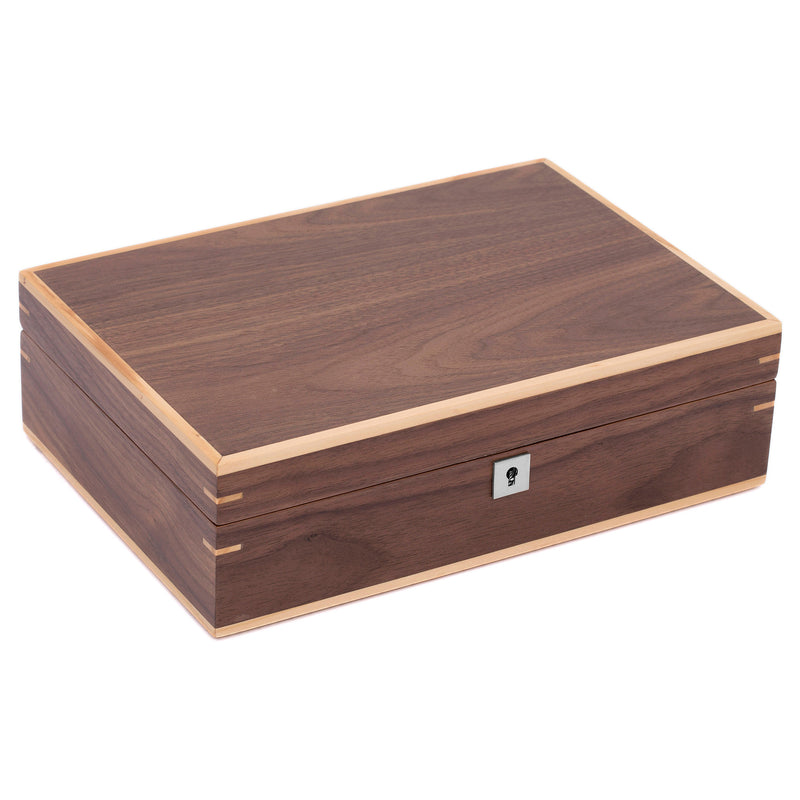 Walnut 10 Watch Lock Box