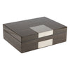 Ginko Grey Wooden 4 Watch and Jewellery Box