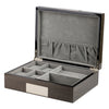 Ginko Grey Wooden 4 Watch and Jewellery Box